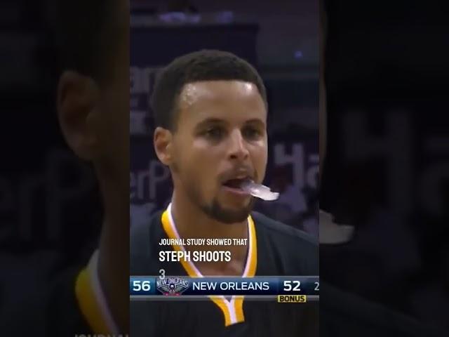 Why does Steph Curry always chew on his mouth guard?