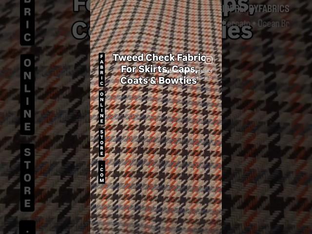 Tweed Fabric For Coats, Dresses, Bowties #dressmaking #preppy #sewistsofinstagram #sewist #plaid