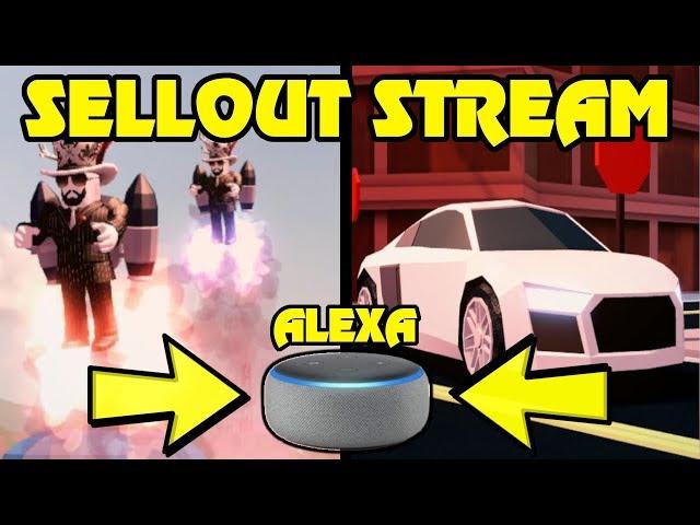  Roblox Jailbreak SELLOUT SUNDAY STREAM!! | $1 CONTROL ALEXA (Play Any Song) | $8 PLAY ANY GAME!