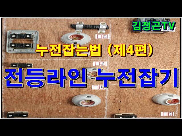 전등라인 누전잡기(전기실무)