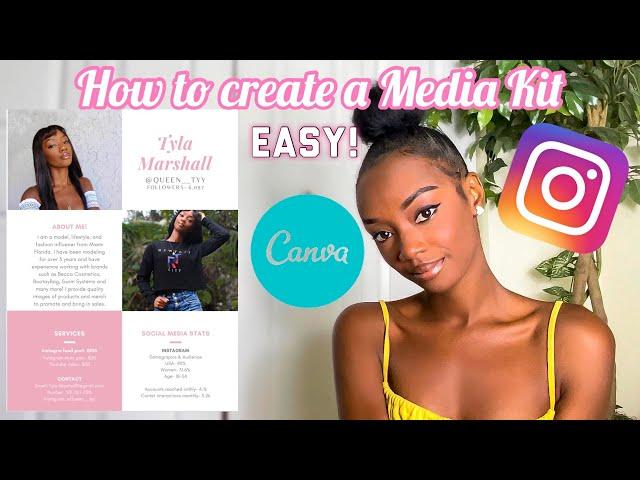 HOW TO CREATE A MEDIA KIT ON CANVA EASY! SOCIAL MEDIA KIT