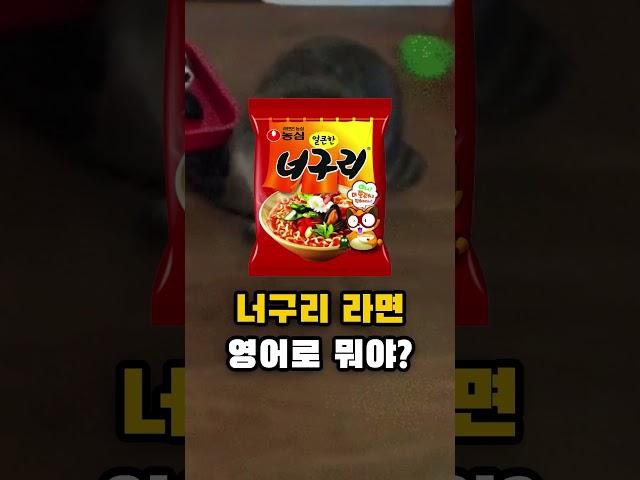 너구리 라면 영어로 뭔지 알아??