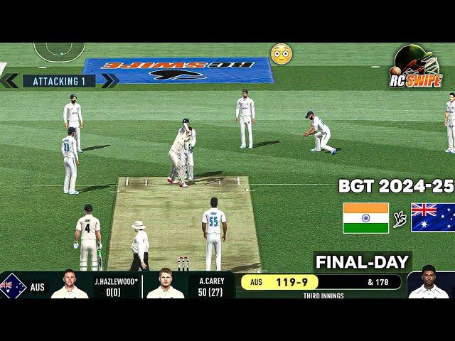 BGT 1ST TEST FINAL DAY:Ind Vs Aus Most Insane Test Match