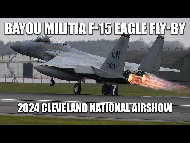 Bayou Militia F-15 Eagle Fly-bys | Cleveland National Airshow | 2024