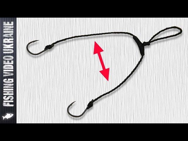 ROCKER KNOT: HOW TO TIE TWO HOOKS SO THAT THEY DO NOT GET CONFUSED | FishingVideoUkraine