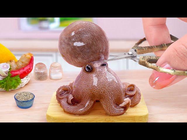 Recipes For Seafood Lovers  Miniature Japanese Spicy Fry Baby Octopus Karaage  Tina Mini Cooking