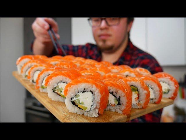 Roll PHILADELPHIA. Recipe for PERFECT rolls at home. ENG SUB.