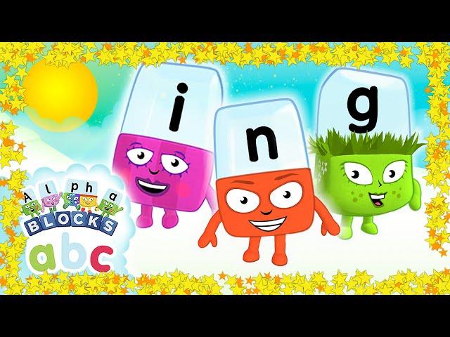 Alphablocks - Letter Teams: Meet ING! | Learn to Read | Back To School