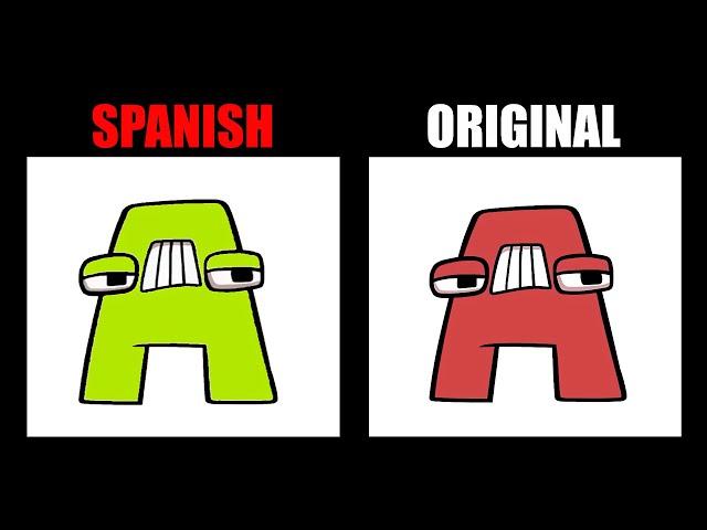 Reverse Spanish Lore vs Original Alphabet Lore (A-J) l All Alphabet Lore Meme Animation - TD Rainbow