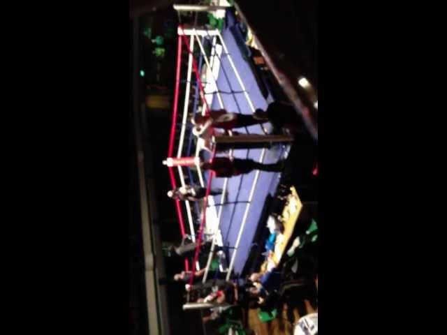 Jafar Mukri entrance against Peter Irving