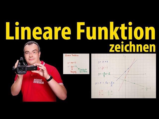 Lineare Funktion zeichnen (y=mx+b) | Lehrerschmidt