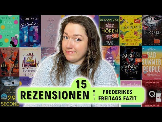 MEINE NERVEN LIEGEN BLANK!| 15 BUCH REZENSIONEN | Hypes & Neuerscheinungen von 1-5 ⭐️| Lesemonat