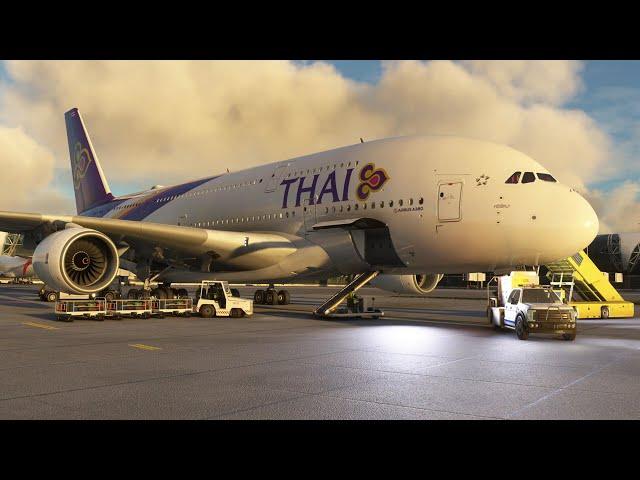 Thai Airways A380 at Bangkok Airport - BKK