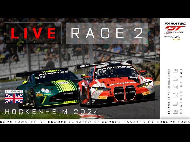 LIVE | Race 2 | Hockenheim | Fanatec GT Europe 2024 (English)