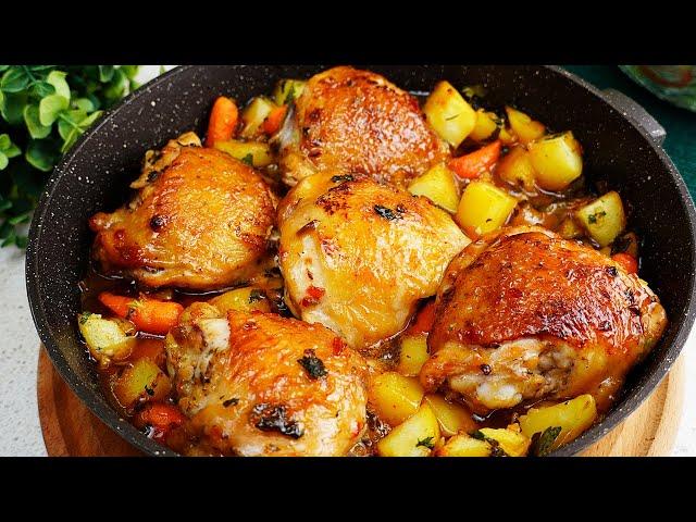 It's so delicious that I cook it almost every day! Chicken Leg Dinner in a Pan # 250