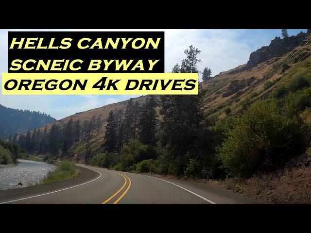 Hells Canyon Scenic Byway | 4k Drive | to La Grande, Oregon