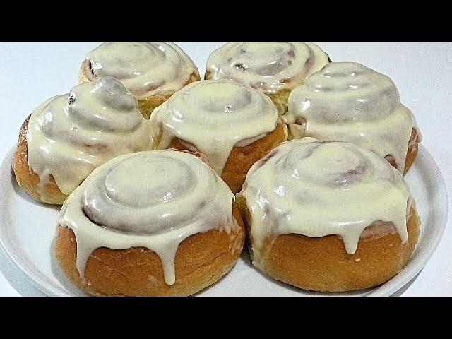 " СИННАБОНЫ "  Американские булочки с корицей и кремом /American cinnamon rolls "Cinnabon"