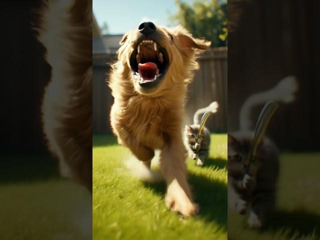 This Tiny Kitten Chased a Giant Dog with a Fork and Knife! 
