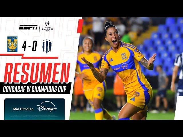 Resumen | Tigres 4-0 Rayadas | Concacaf W Champions Cup - Goleada en el CLÁSICO REGIO