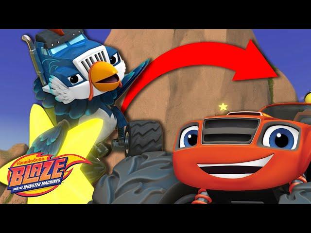 Blaze Launches Chicken Crusher on a SLINGSHOT! ⭐️ w/ AJ | Blaze and the Monster Machines