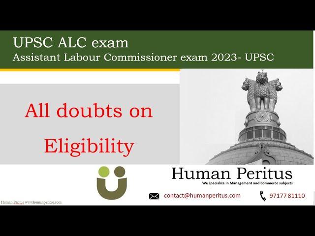 All doubts regarding eligibility - UPSC ALC exam 2023