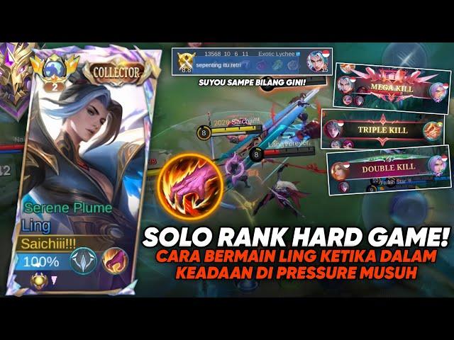 SOLO RANKED AWAL SEASON! CARA BERMAIN LING KETIKA DI PRESSURE MUSUH - Top Global Ling Gameplay