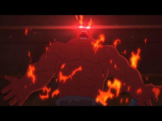 Red Hulk action scenes from the cartoons Compilation (2010-2018)