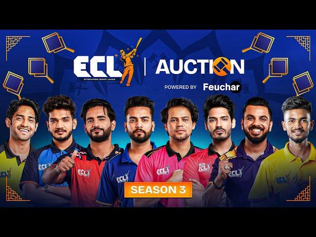 ECL Season 3 Auction FT. Elvish Yadav, Abhishek Malhan, Zayn Saifi & more | LIVE