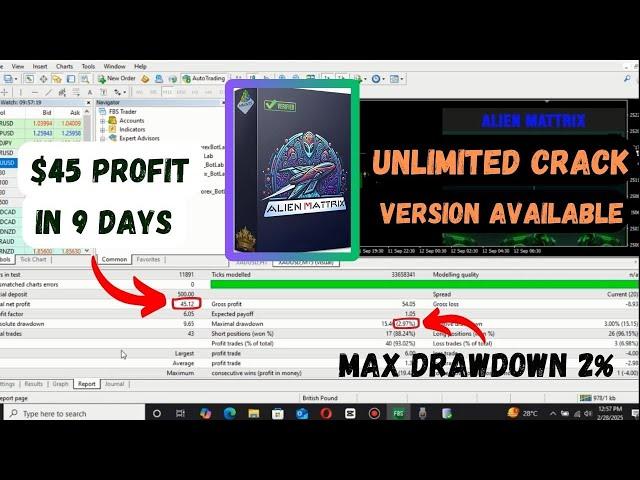Alien Matrix v1.0 | Category : MT4 EA (Build +1431) | No DLL Best EA Get Now Just In $19