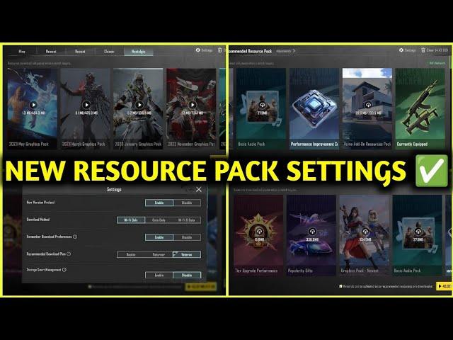 NEW RESOURCE PACK SETTINGS EXPLAIN  PUBG/BGMI 3.5 UPDATE RESOURCE PACK SETTINGS  NEW RESOURCE PACK