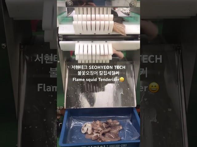 서현테크 SEOHYEON TECH 불꽃오징어 칼집세절기 #불꽃오징어 #오징어 #koreanfood #오징어슬라이스 #오징어덮밥  #맥주안주