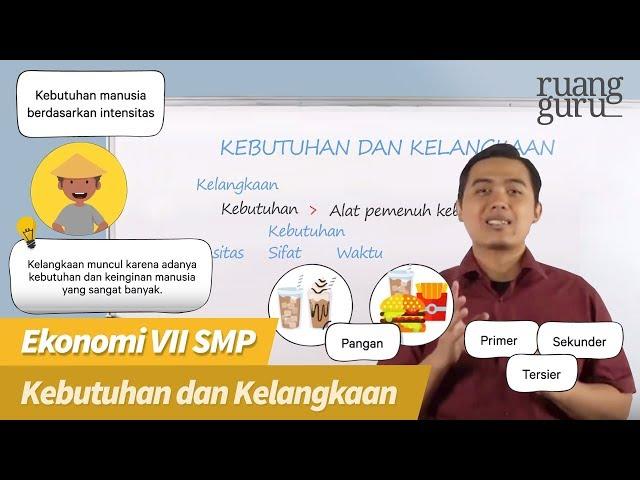 ruangbelajar - Ekonomi VII SMP - Kebutuhan dan Kelangkaan | bimbel online