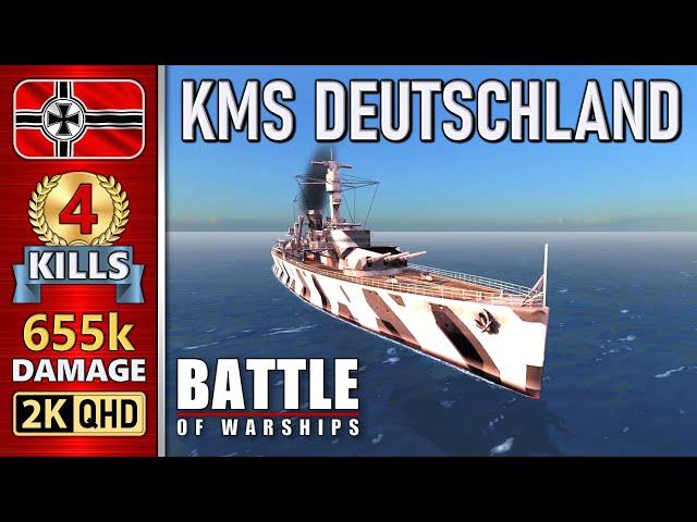 BATTLE OF WARSHIPS  Deutschland : 4 KILLS - 655k DAMAGE 