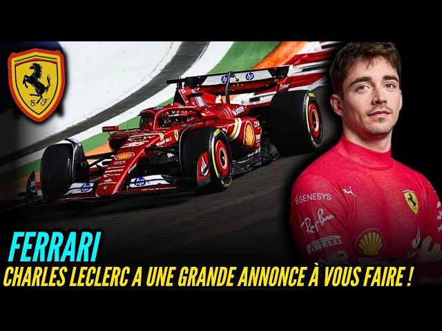 LA GRANDE ANNONCE DE CHARLES LECLERC POUR 2025 !