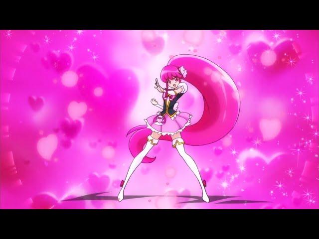 [1080p] Precure Kururin Mirror Change! (Cure Lovely Transformation)