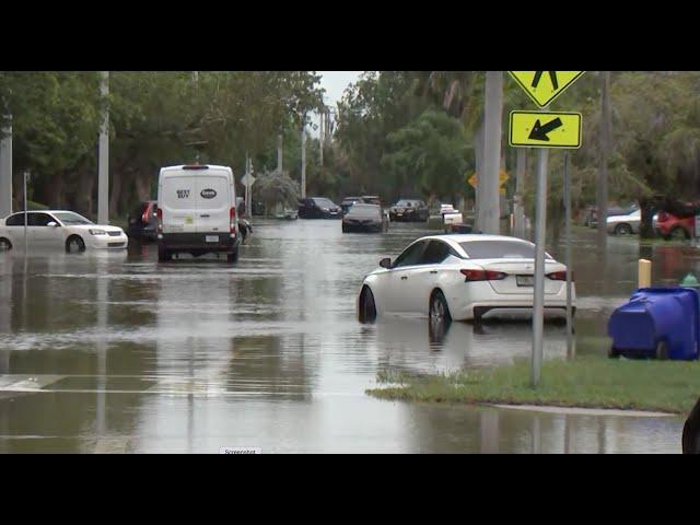 'Car Graveyard': The Weather Channel Correspondent Justin Michaels on Flooded Roads in Hollywood, FL