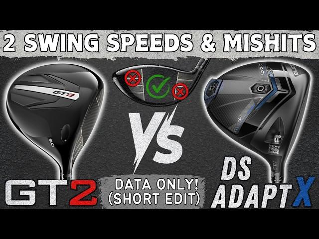 Cobra DS ADAPT X vs Titleist GT2 - 90 & 105mph // Testing The Whole Face! (DATA ONLY SHORT EDIT)