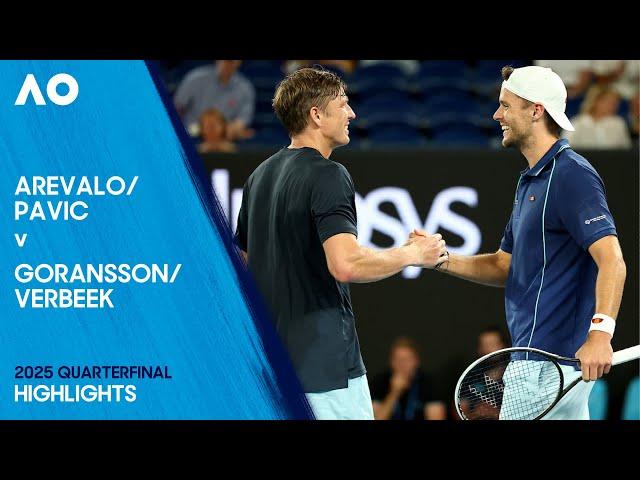 Arevalo/Pavic v Goransson/Verbeek Highlights | Australian Open 2025 Quarterfinal