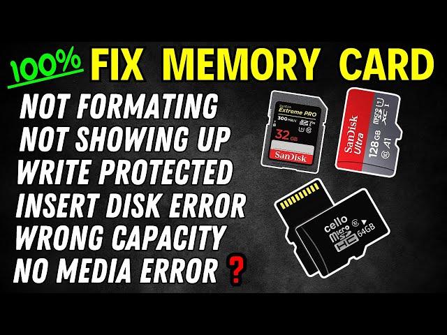 SD Card No Media - SD Card Not Showing Up - SD Card Format Problem - SD card Not Working