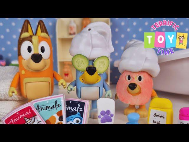 Spa Day!  Bluey and Bingo's Relaxing Time with Mum ‍️ - Bluey toys