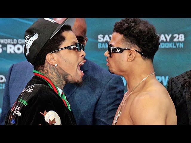 GERVONTA DAVIS & ROLLY ROMERO HEATED VERBAL EXCHANGE IN FACE OFF IN NEW YORK!