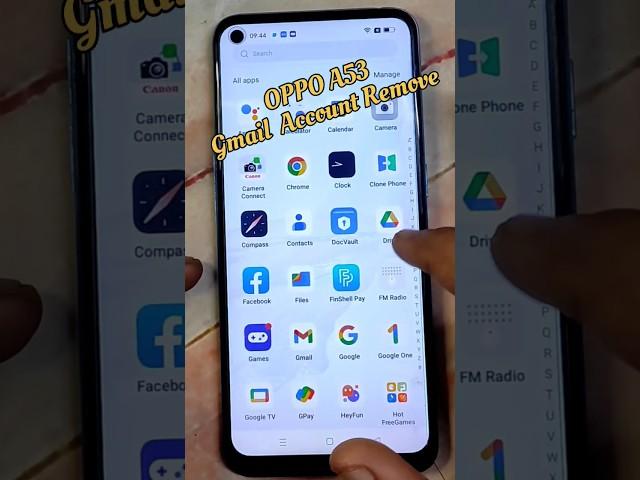How To Remove Gmail Account From OPPO A53  OPPO A53 Se Gmail Kaise Hataye #shorts #ytshorts #gmail