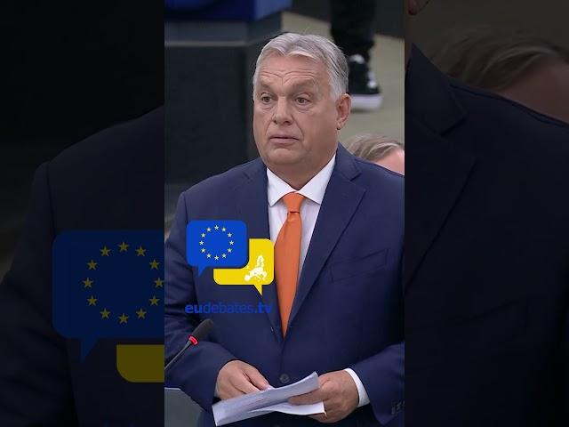 #ViktorOrban surprised by #President Ursula #vonderleyen at #EuropeanParliament