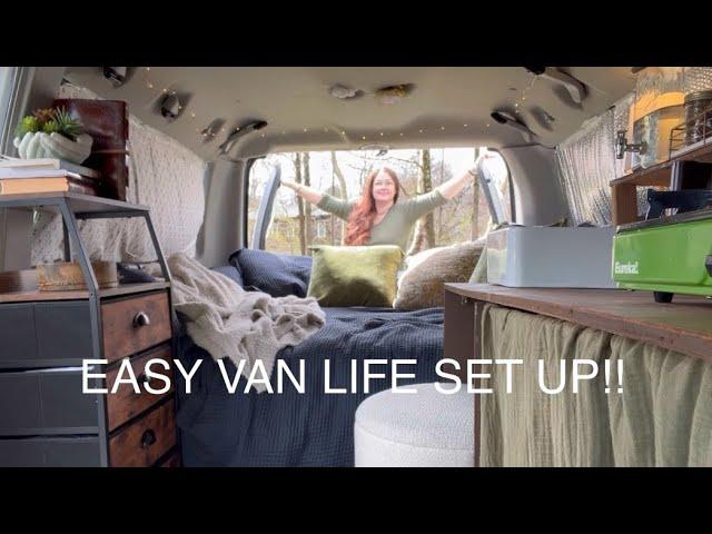 Living in a van | Van Build series Part 5: Full Tour! | Simple Van Life Set up #vanlife #build #ford