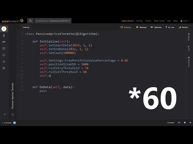 Algorithmic Trading Using Python #13   Crypto Trading Bots   TradeOptionsWithMe 360p, h264, youtube