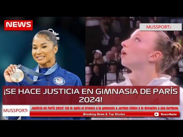 Justicia en París 2024! TAS quita el Bronce a la gimnasta Jordan Chiles y lo devuelve a Ana Barbosu