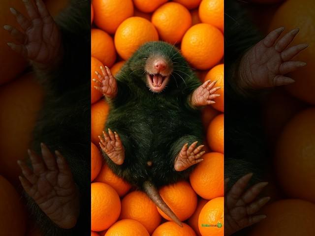 Mole Bites a Mandarin & BECOMES It!#AIShorts #music #ai #funny #cute #ai短片 #生成式ai #animals #pets