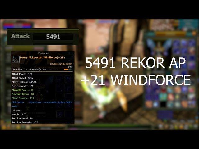 5491 AP OKÇU REKOR AP| +21 WINDFORCE ITEM TANITIM | ZION STEAMKO | KNIGHT ONLINE