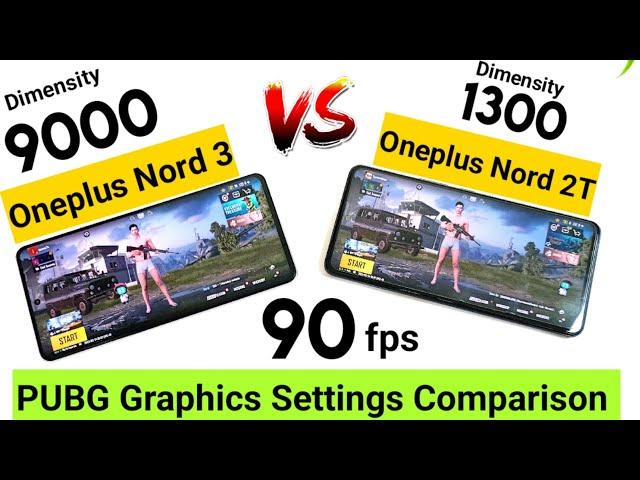 Oneplus Nord 3 vs Oneplus Nord 2T PUBG 90fps Graphics After Update Comparison 