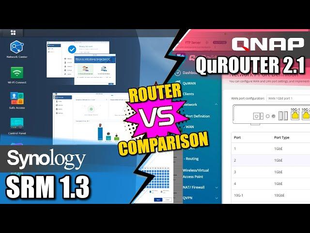 Synology SRM 1.3 vs QNAP QuRouter 2.1.5 Software Comparison